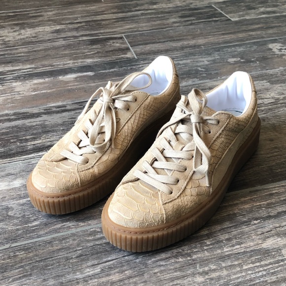 snakeskin puma sneakers